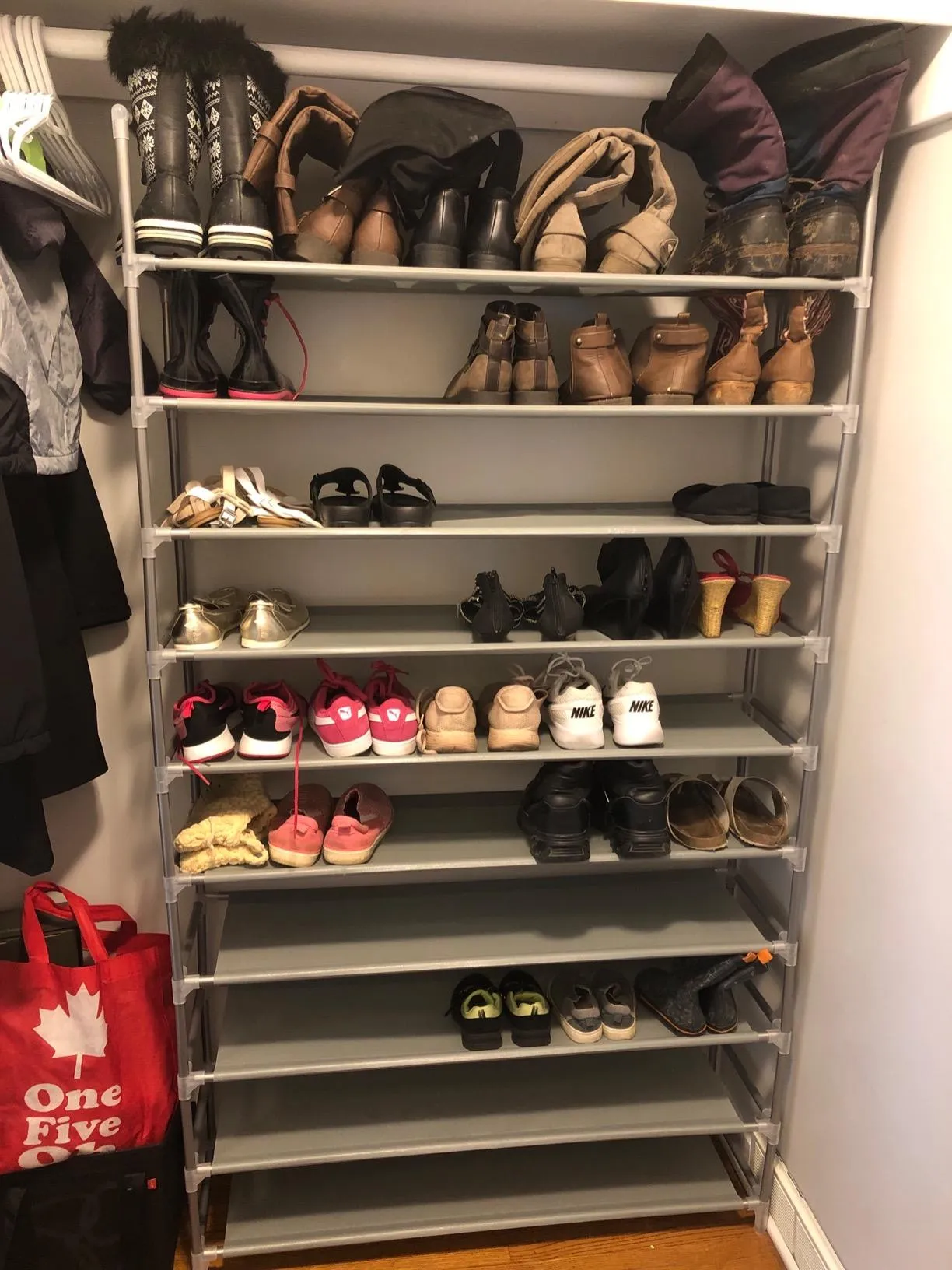 10-Tier Shoe Rack, Storage Storage Organizer, Holds up to 50 Pairs, Metal Frame, Non-Woven Fabric