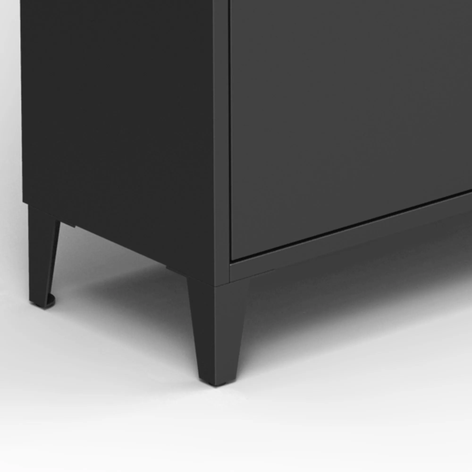 3 Drawer All Steel Shoe Cabinet – Eco-Friendly Freestanding Organizer with Adjustable Shelves & Locking Door