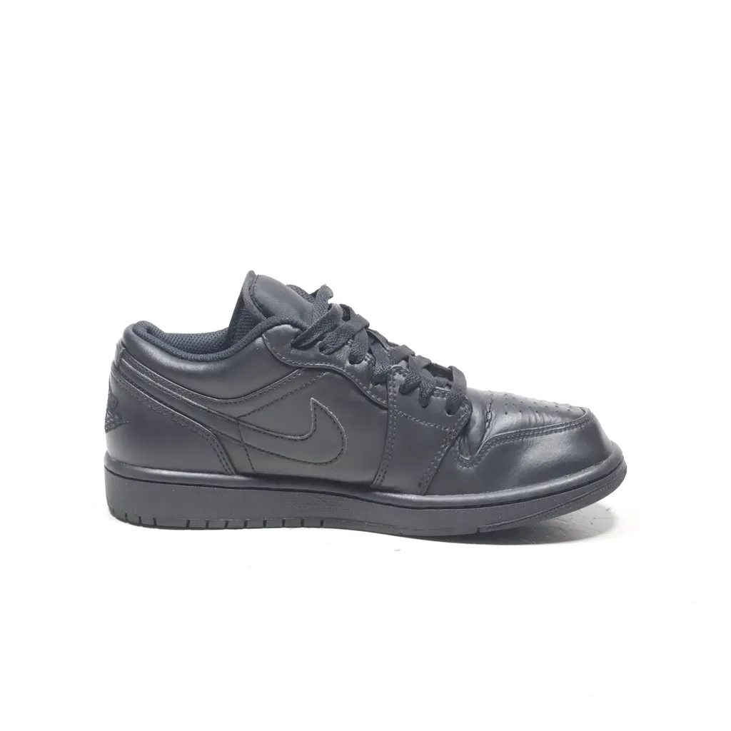 Air Jordan 1 Low Adult Low-Top Sneakers Leather Black Color For Men