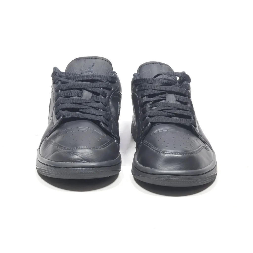 Air Jordan 1 Low Adult Low-Top Sneakers Leather Black Color For Men