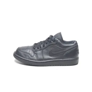 Air Jordan 1 Low Adult Low-Top Sneakers Leather Black Color For Men
