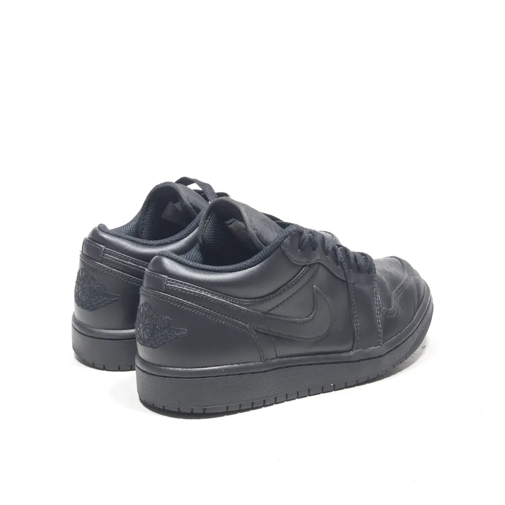 Air Jordan 1 Low Adult Low-Top Sneakers Leather Black Color For Men