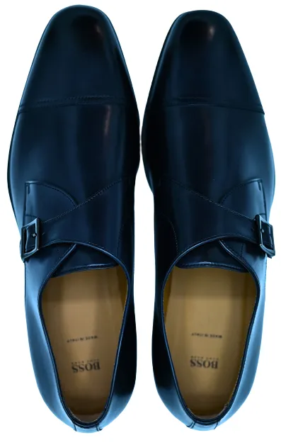 Boss Cap-toe monk shoes in vegetable-tanned leather - TB0374