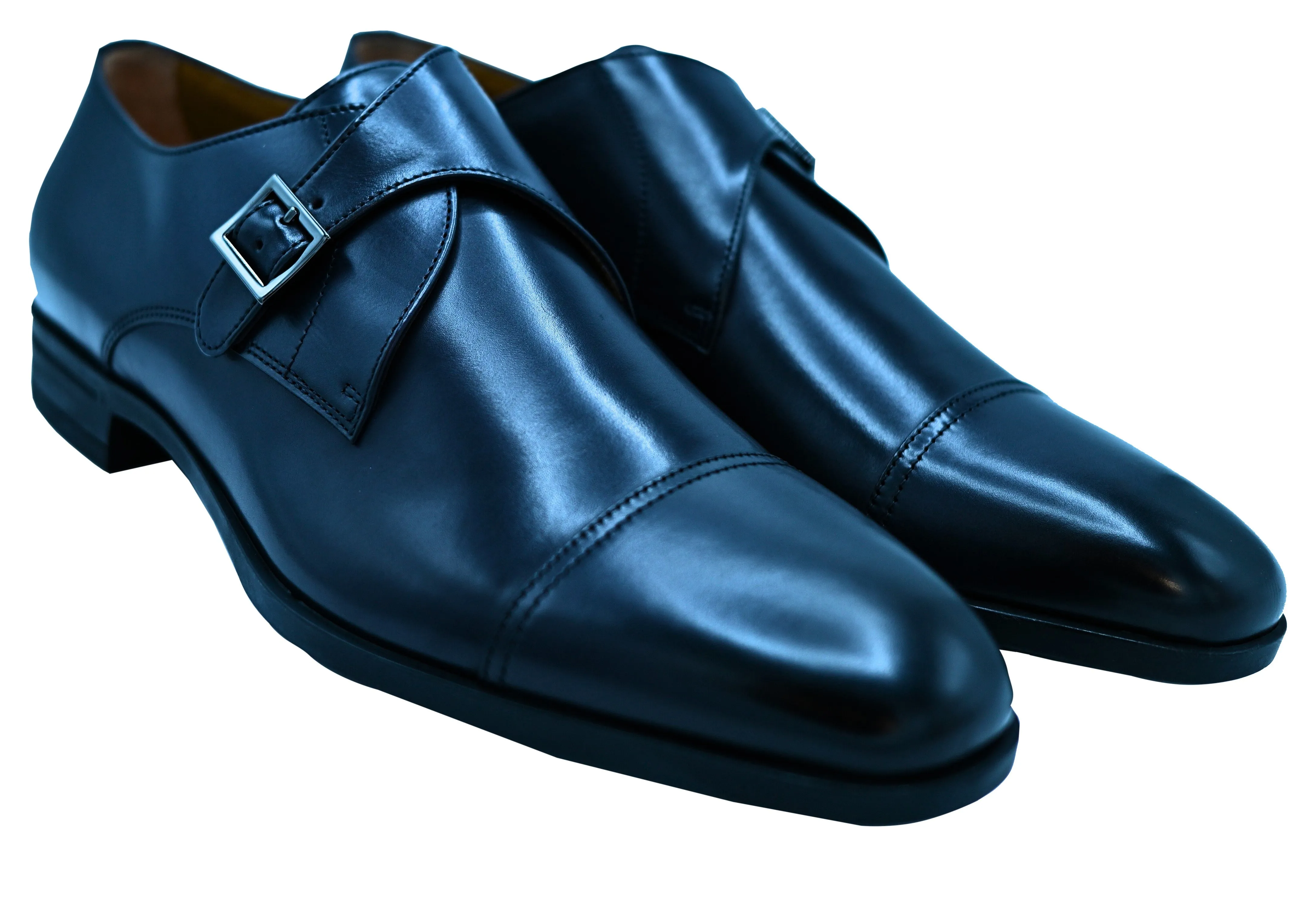 Boss Cap-toe monk shoes in vegetable-tanned leather - TB0374
