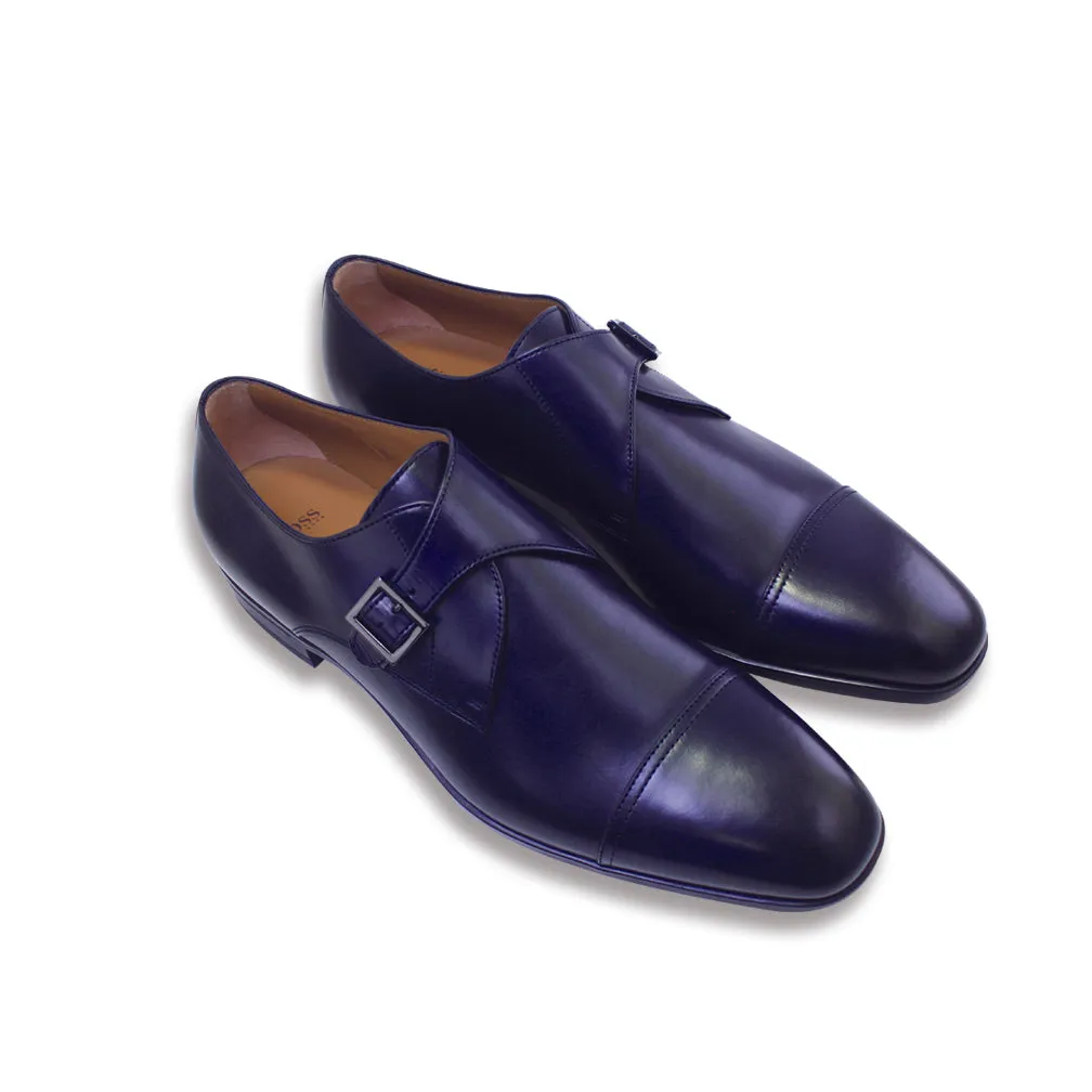 Boss Cap-toe monk shoes in vegetable-tanned leather - TB0374