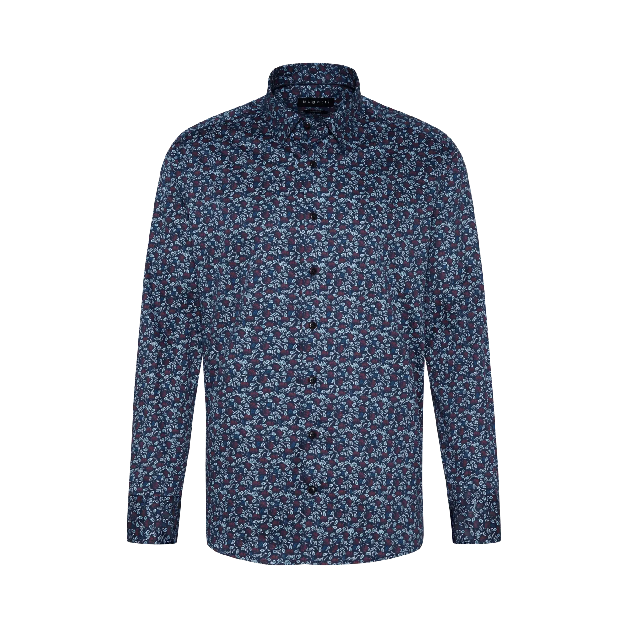 Bugatti Navy Based Floral Print Shirt