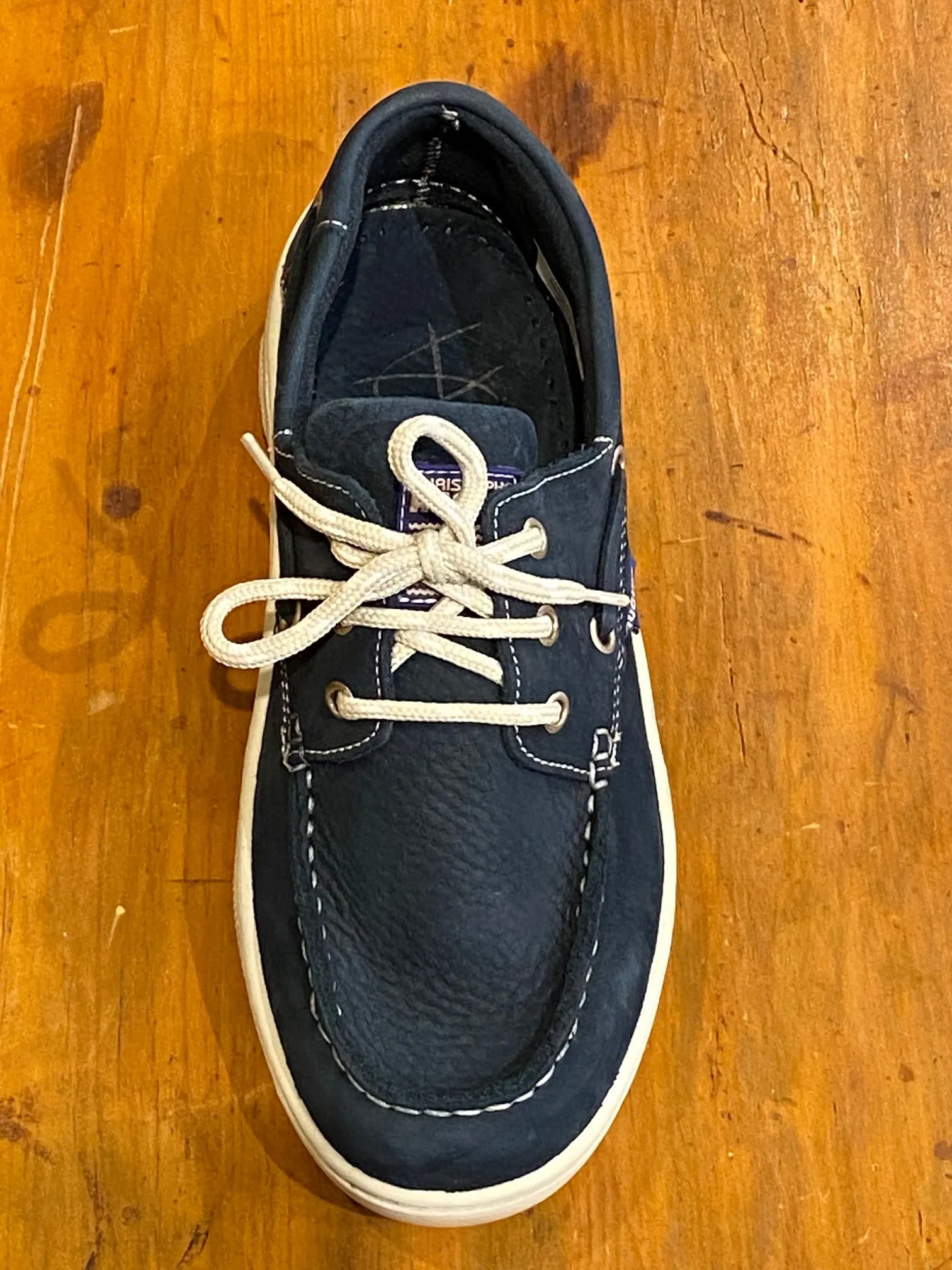 Christophe Auguin French Boat Shoe in Marine Navy