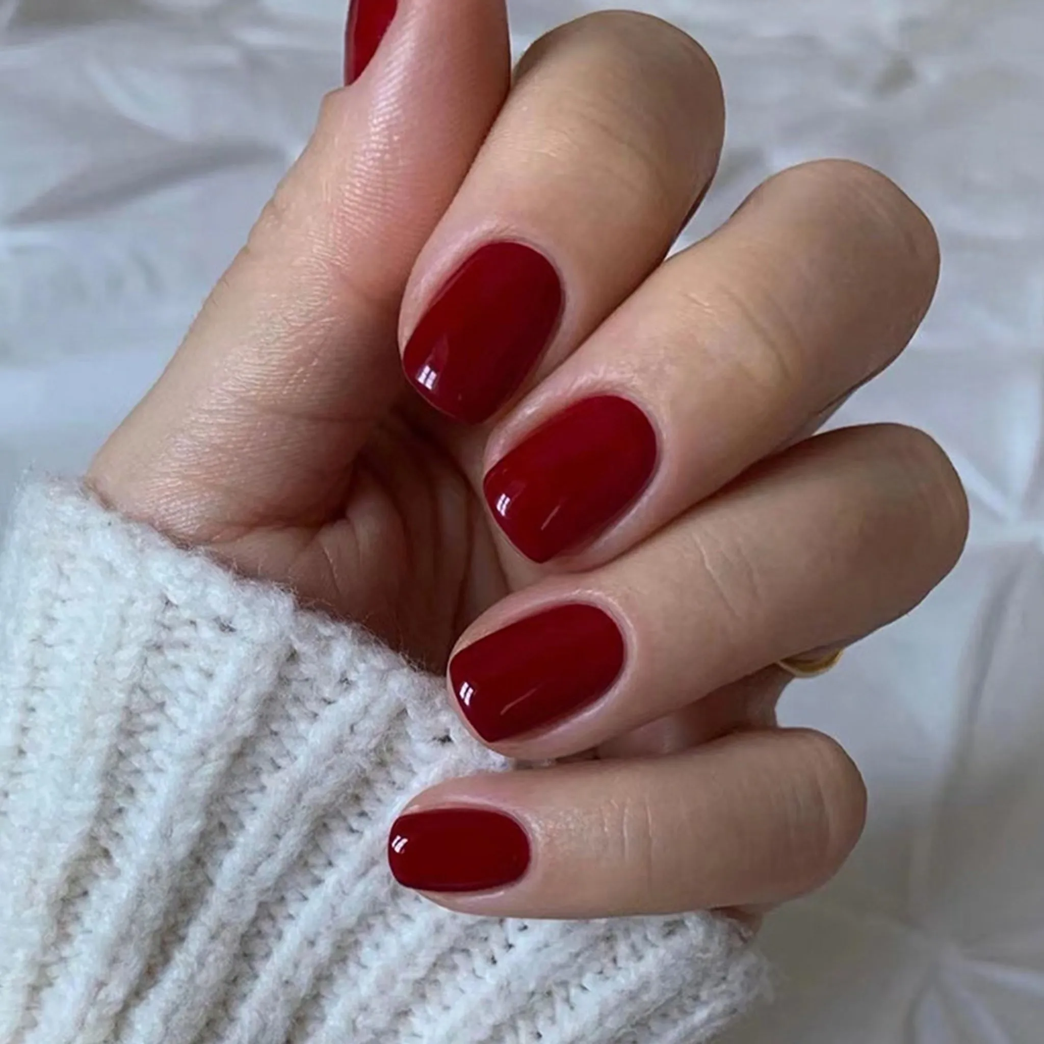 Color Fusion Short Round Head Press-On Nails