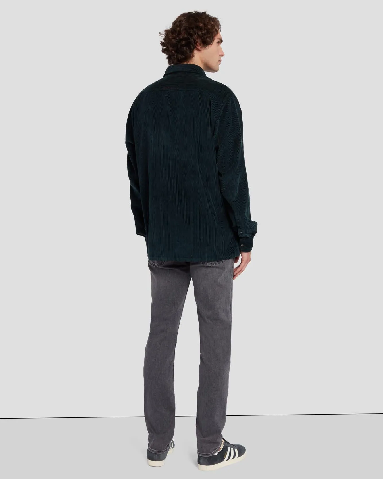 Corduroy Overshirt in Hunter Green