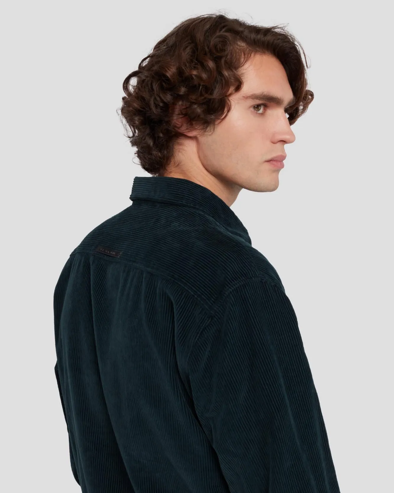 Corduroy Overshirt in Hunter Green
