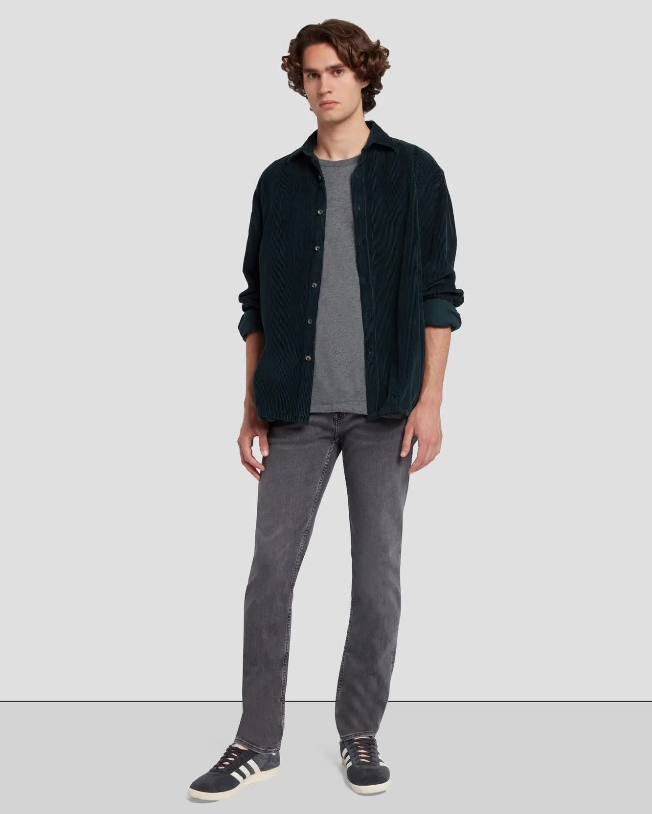 Corduroy Overshirt in Hunter Green