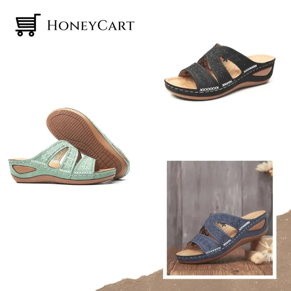FleekComfy™ Premium Orthopedic Thick Platform Large Size Slipper Sandals