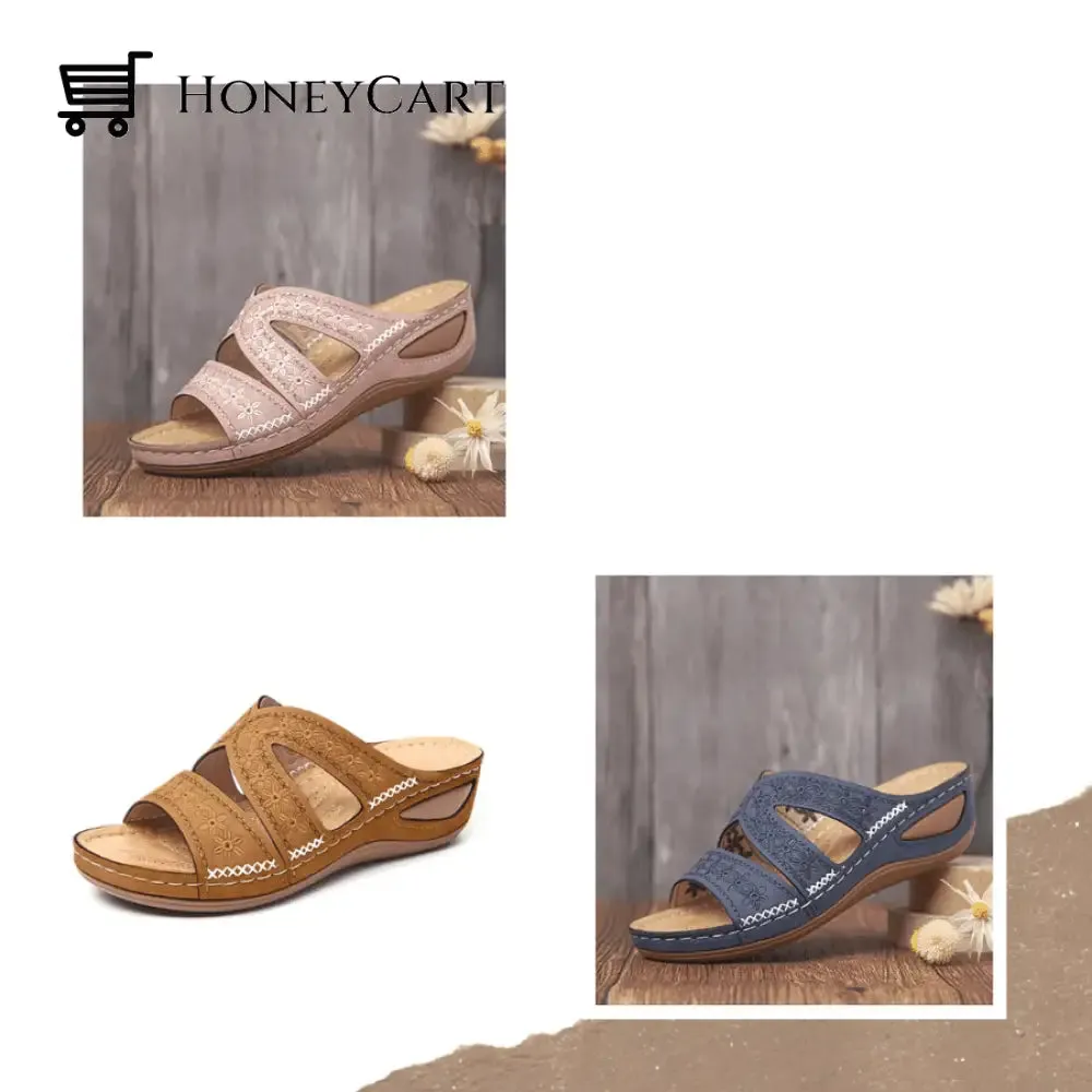 FleekComfy™ Premium Orthopedic Thick Platform Large Size Slipper Sandals