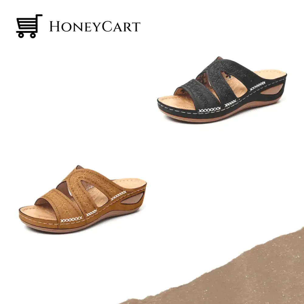 FleekComfy™ Premium Orthopedic Thick Platform Large Size Slipper Sandals