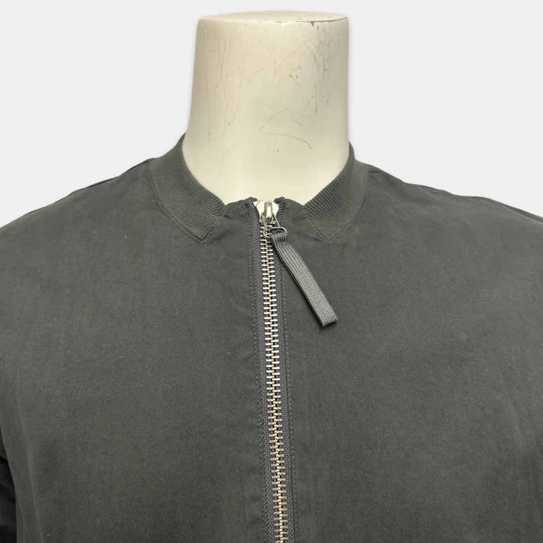 Helmut Lang Men's Olive Green Cotton Bomber Jacket