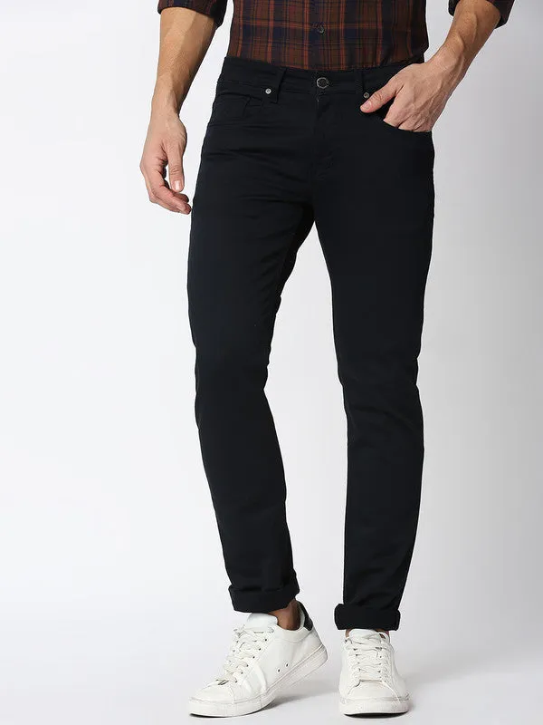 Jet Black Cotton Stretch Jeans