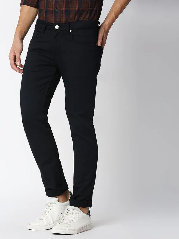 Jet Black Cotton Stretch Jeans