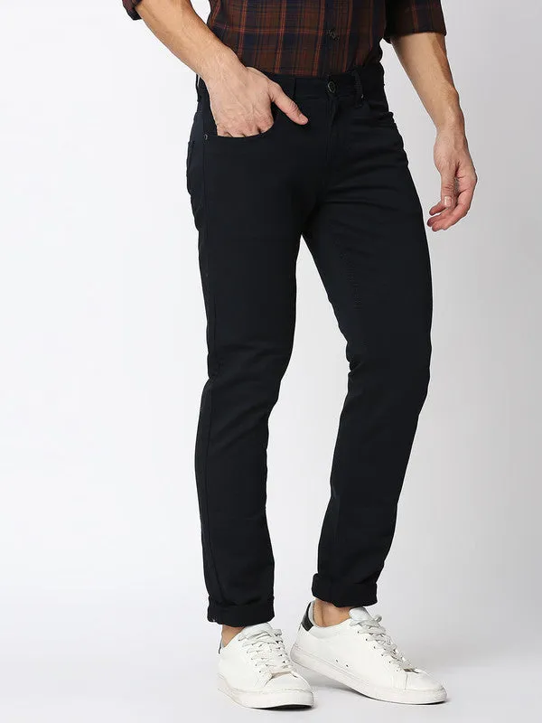 Jet Black Cotton Stretch Jeans