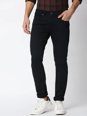 Jet Black Cotton Stretch Jeans