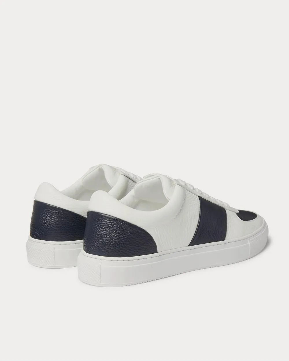 Larry Full-Grain Leather  White low top sneakers