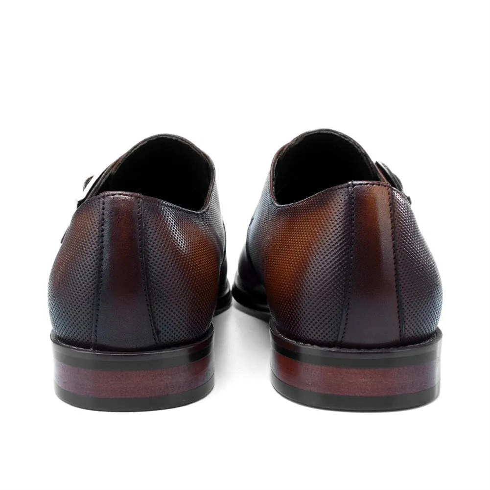 Men Pointed Toe Monk Strap  Oxford Shoes