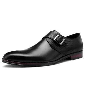 Men Pointed Toe Monk Strap  Oxford Shoes