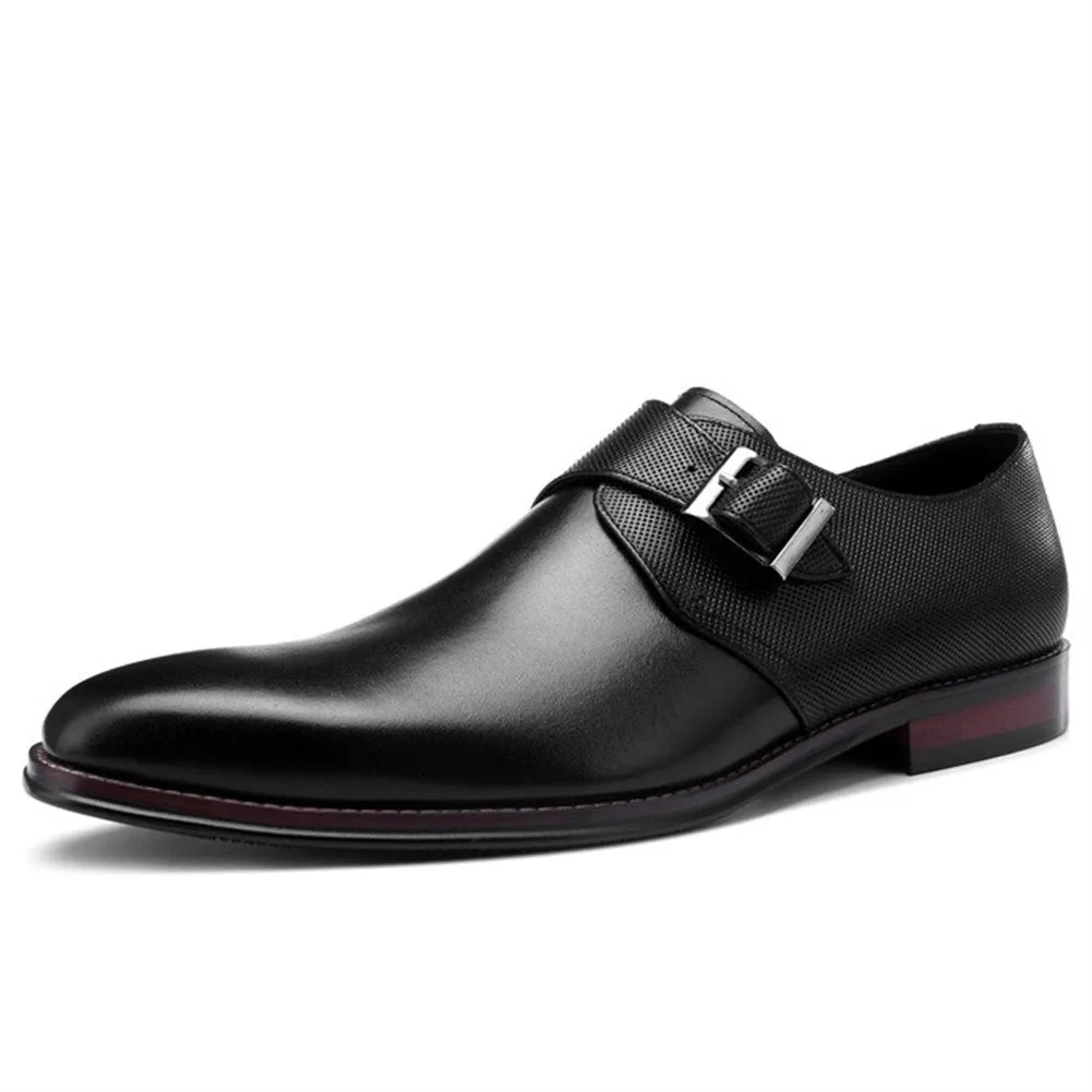 Men Pointed Toe Monk Strap  Oxford Shoes