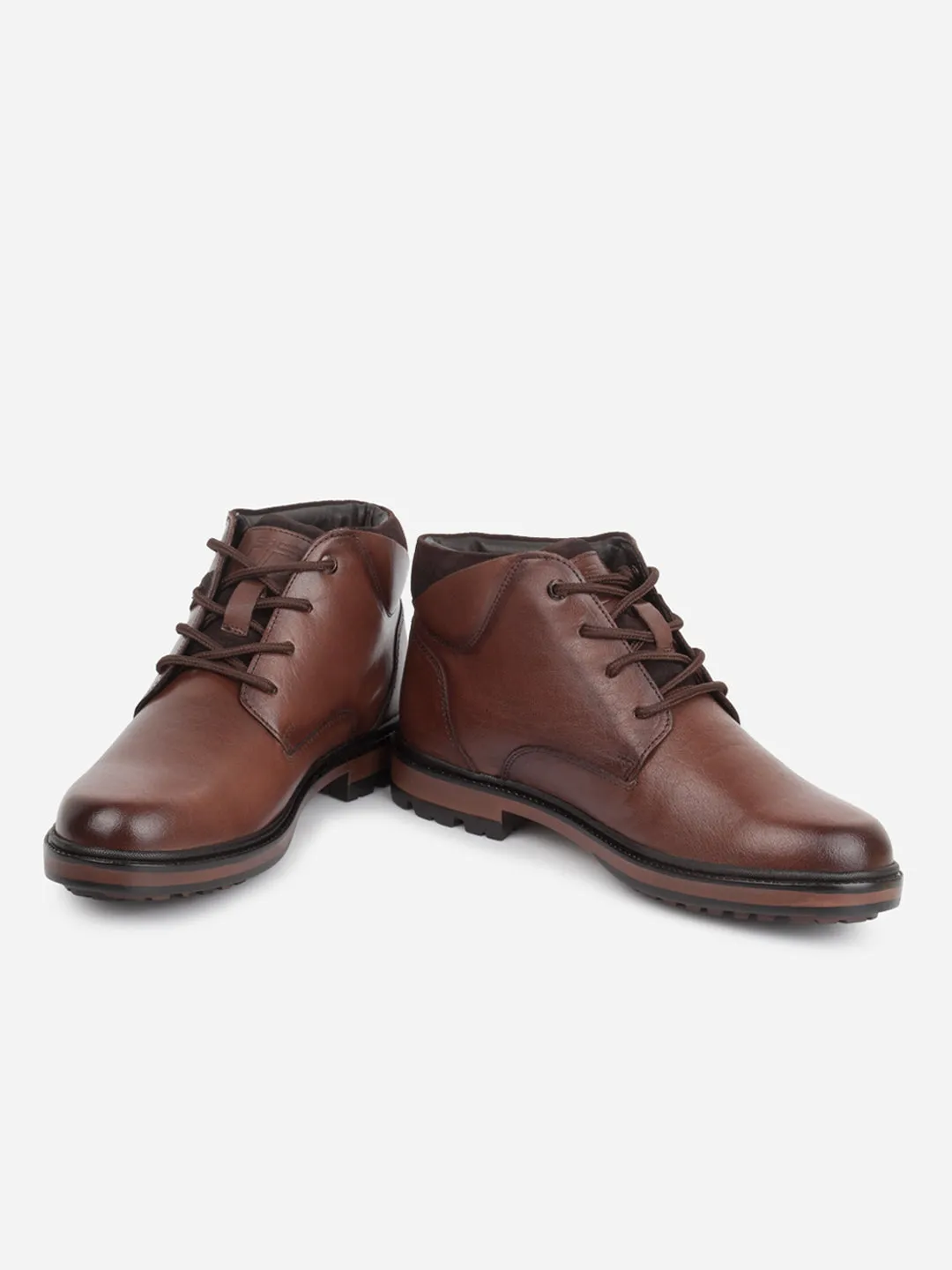 Men's Brown Round Toe Casual Boot (ID1182)