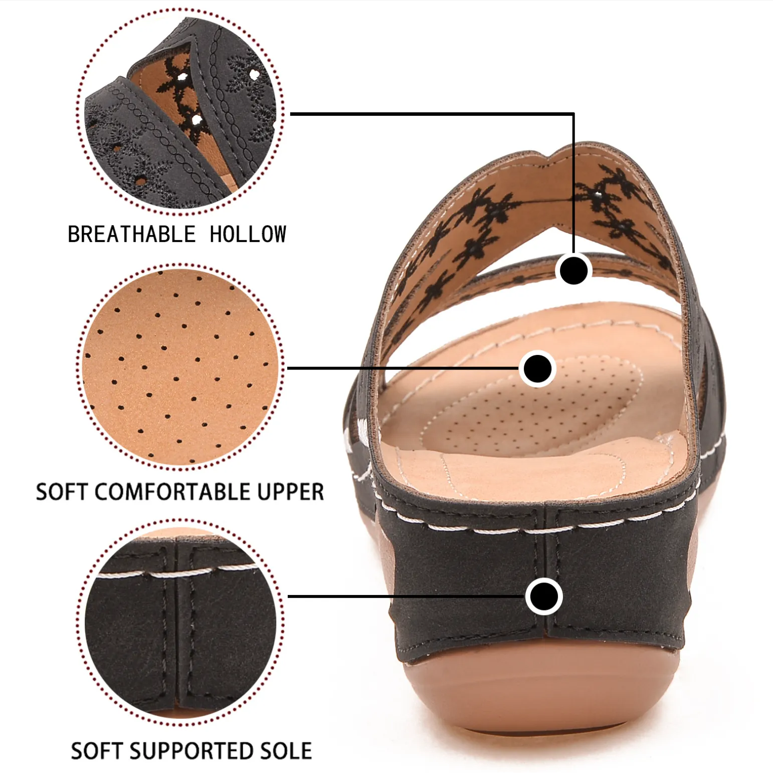 Nanccy Premium Thick Platform Large Size Slipper Sandals