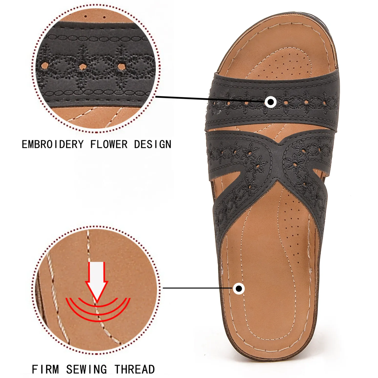 Nanccy Premium Thick Platform Large Size Slipper Sandals