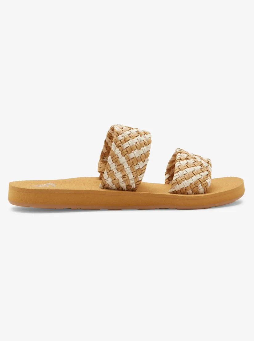 Roxy "Porto II" Women's Slide Sandals - Natural