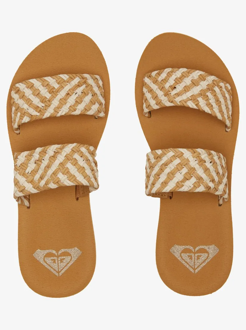 Roxy "Porto II" Women's Slide Sandals - Natural