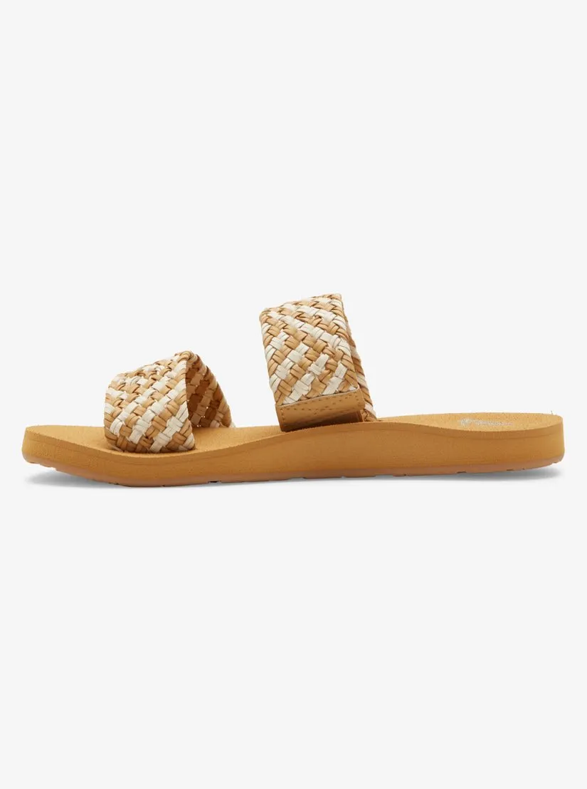 Roxy "Porto II" Women's Slide Sandals - Natural