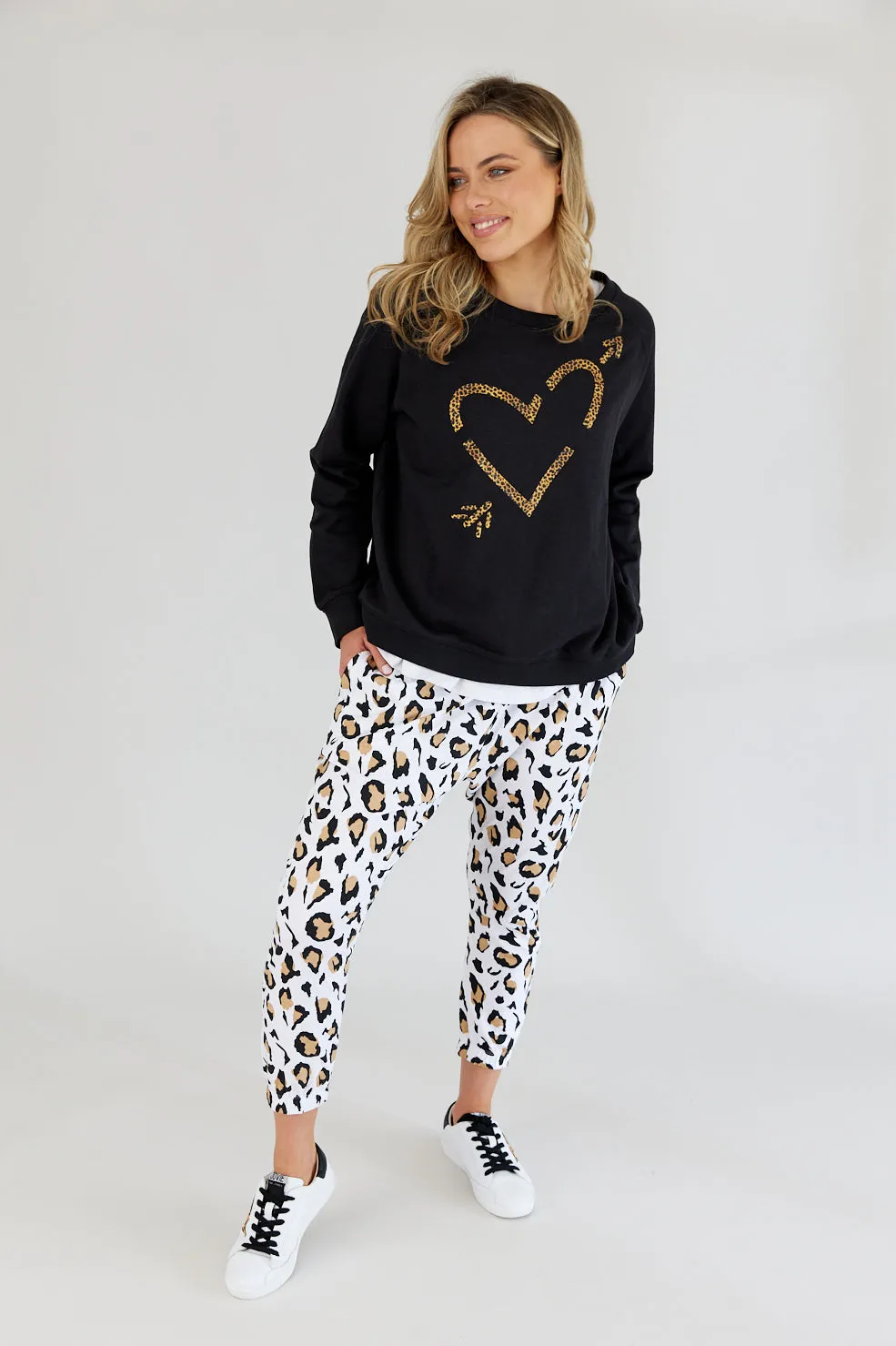 Sadie Pants - Natural Leopard