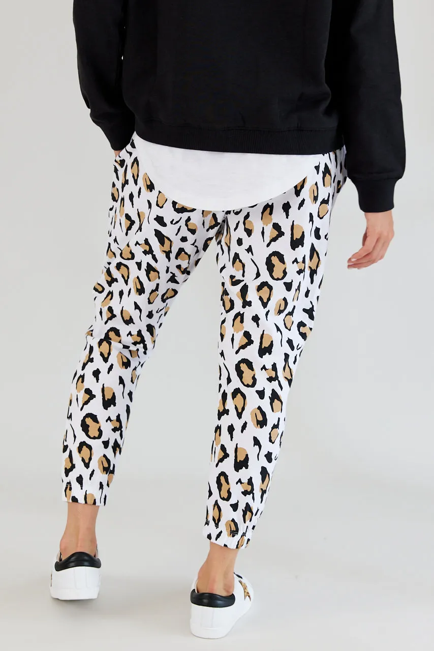 Sadie Pants - Natural Leopard