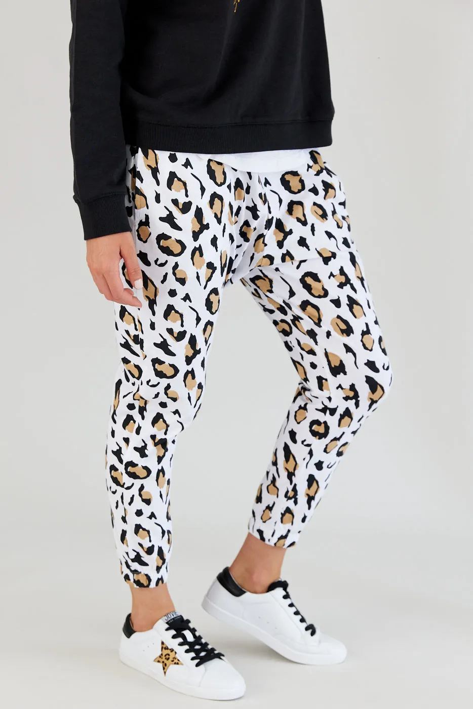 Sadie Pants - Natural Leopard