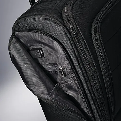 Samsonite Flexis Underseat Carry On Luggage With Spinner Wheels, Jet Black