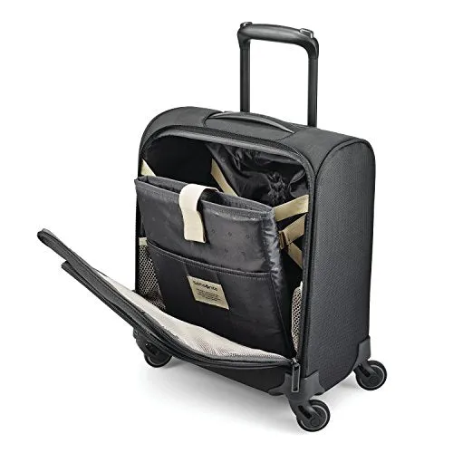 Samsonite Flexis Underseat Carry On Luggage With Spinner Wheels, Jet Black