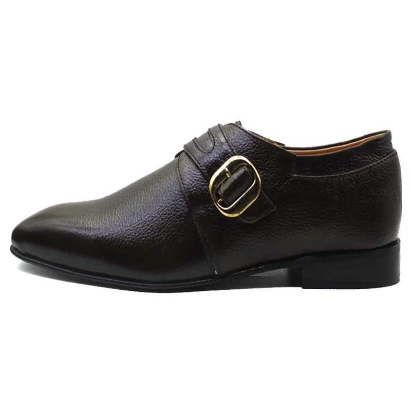 Single Monk Strap Leather Shoes