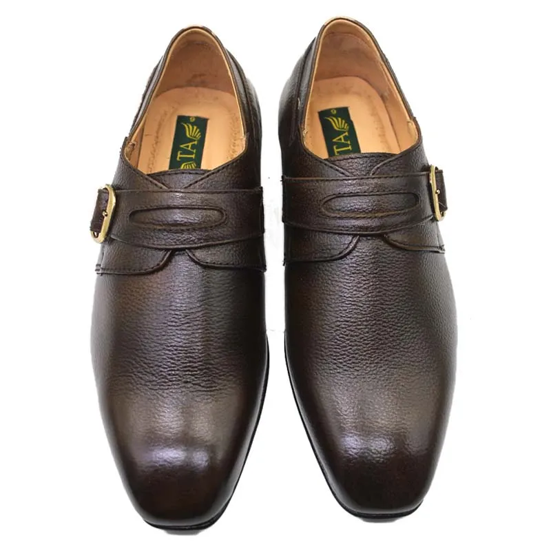 Single Monk Strap Leather Shoes