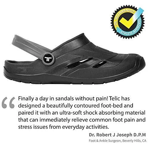 Telic Unisex Dream Clog, Midnight Black/Gray, XL