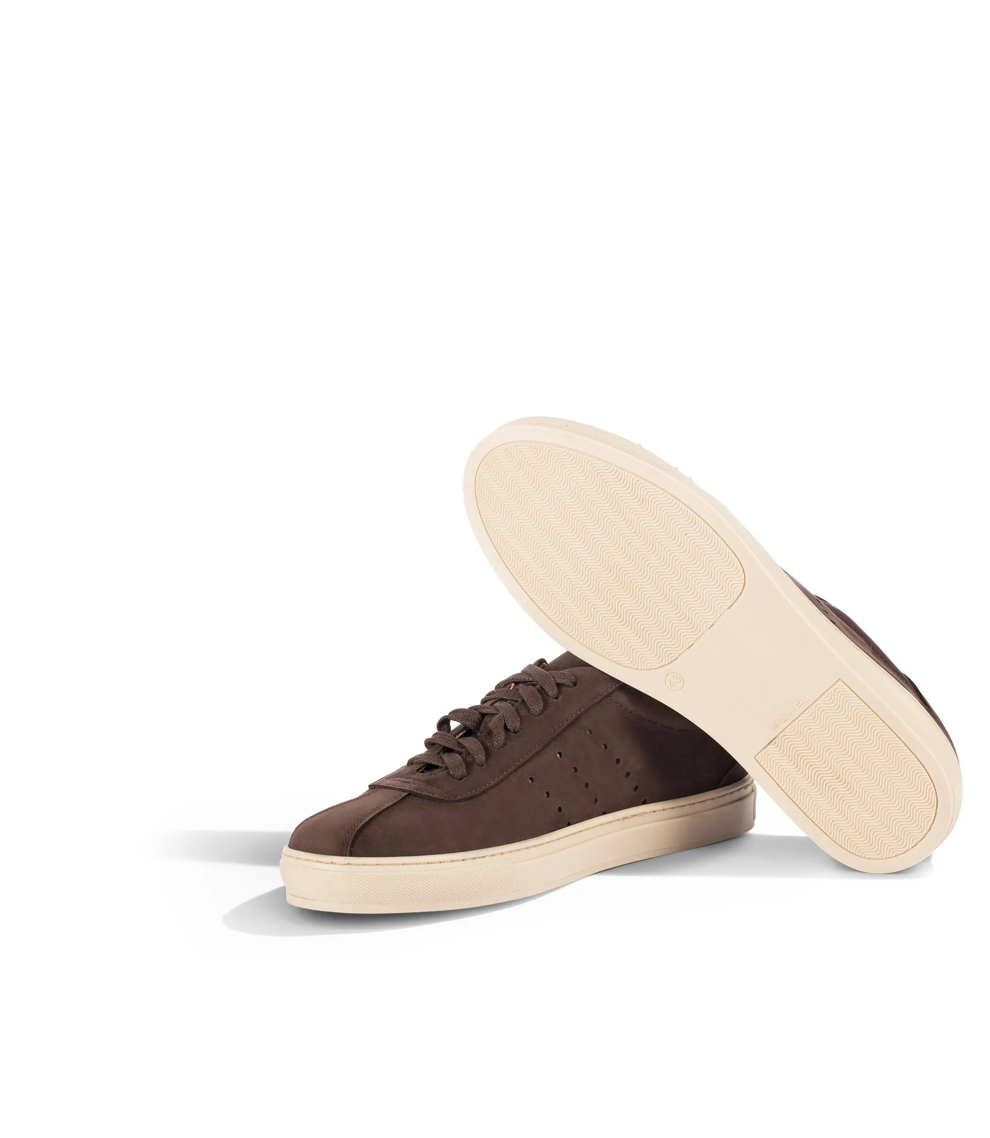 Tobacco-tone nubuck sneakers