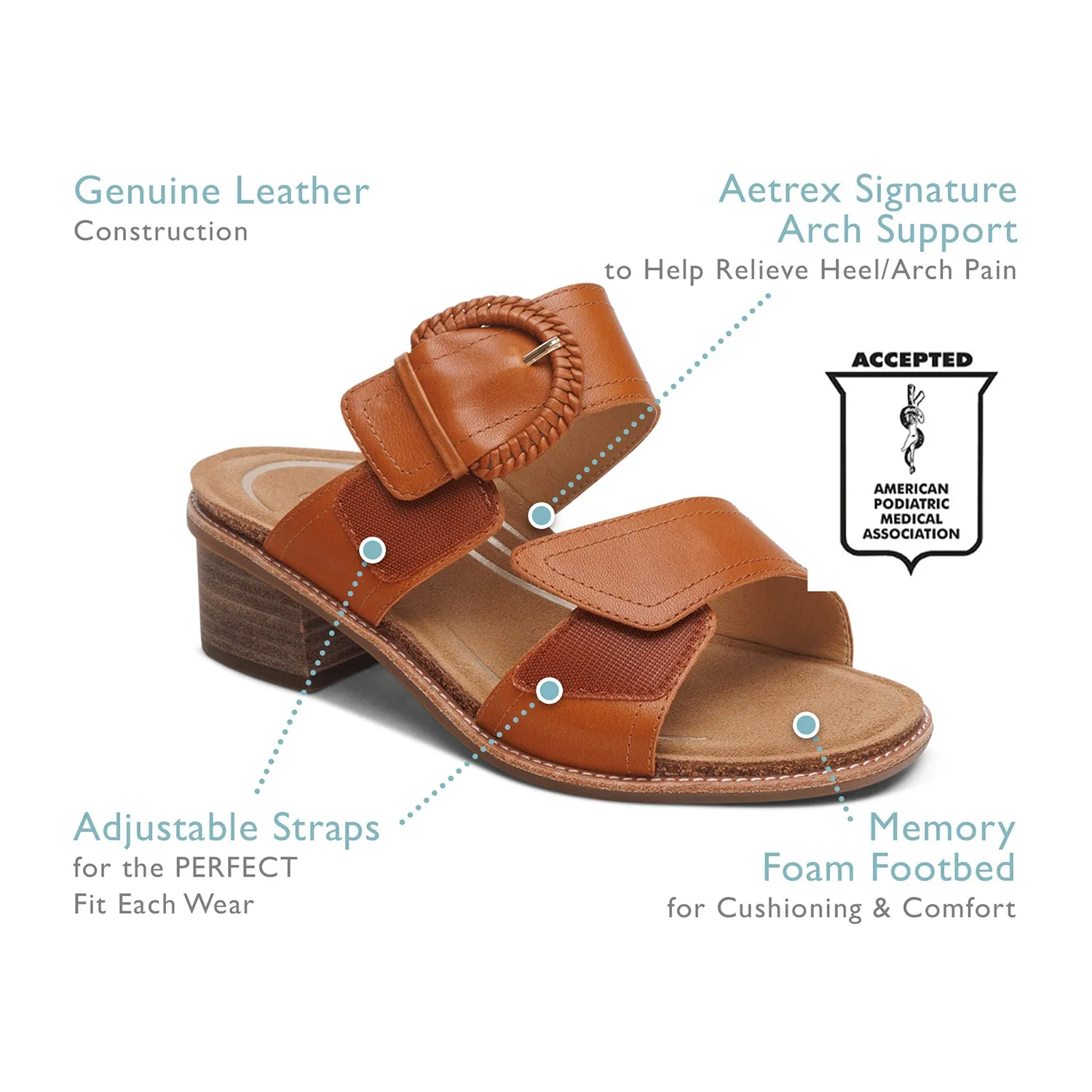 Women's Aetrex Tatiana Black Leather