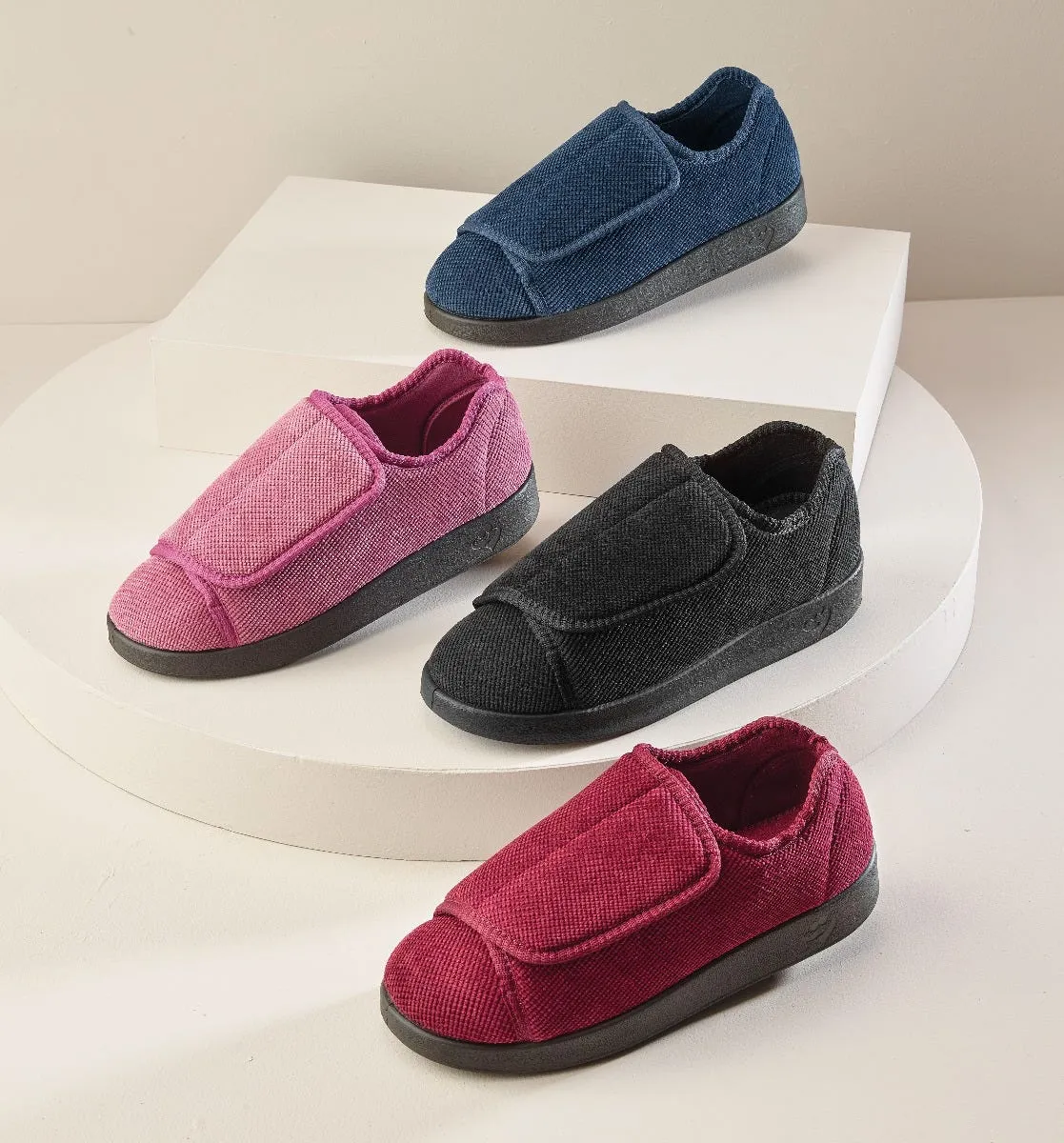 Women's Extra Extra Wide Easy Closure Slippers
