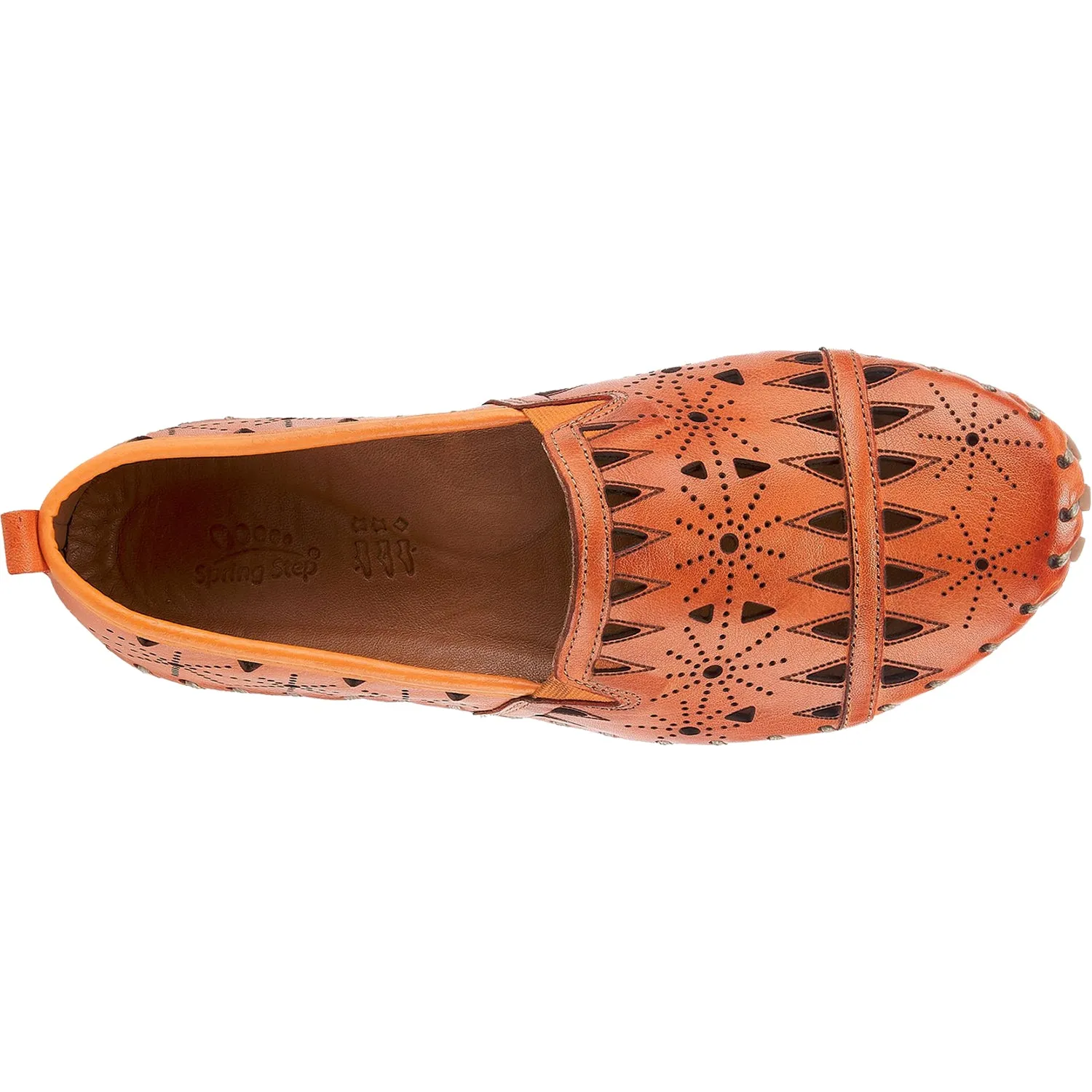 Women's Spring Step Fusaro Orange Leather