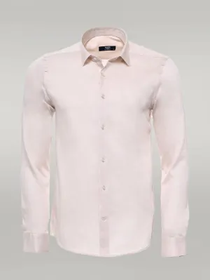 WSS Slim Fit Long Sleeve Ivory Men Shirt  - Singen